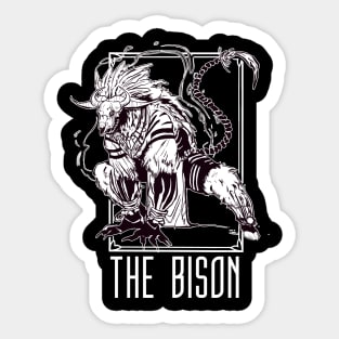 THE BISON (BLACK BG) Sticker